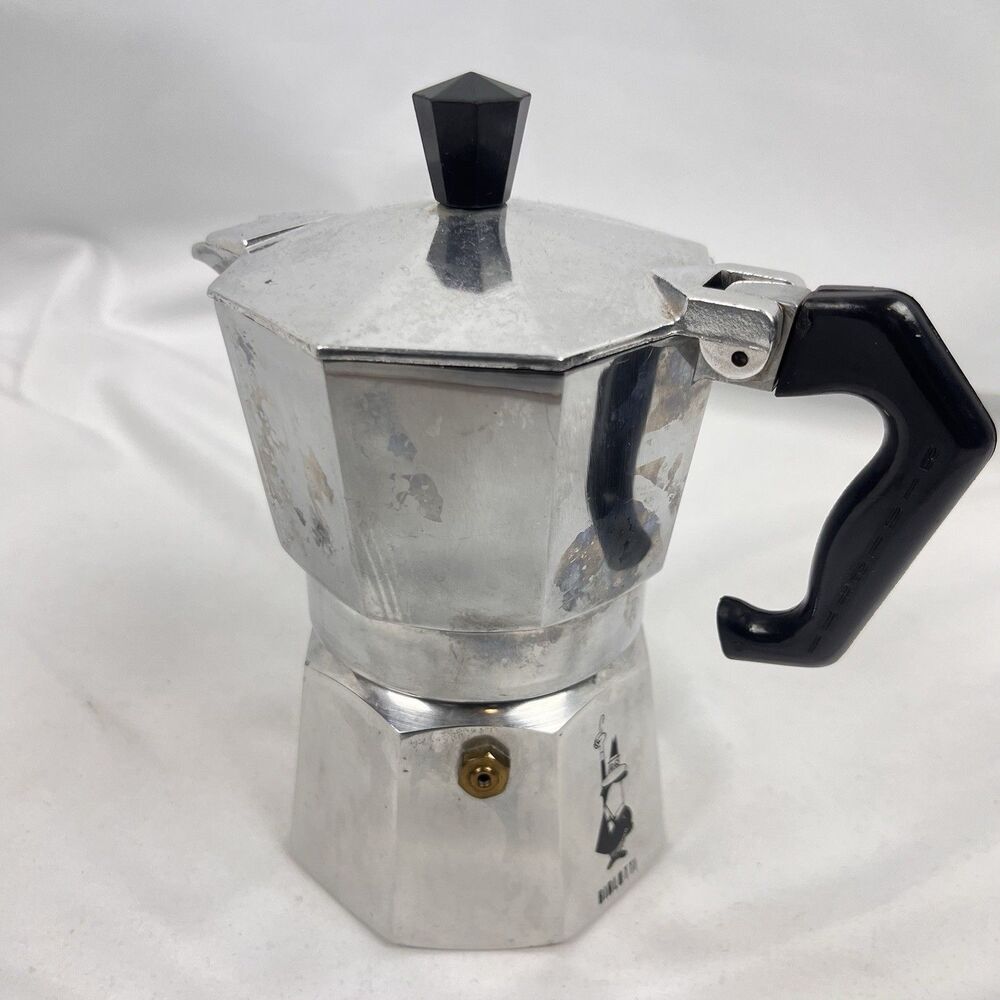 Vintage Bialetti Moka Express 3 Cup Italian Stovetop Coffee Maker Retro